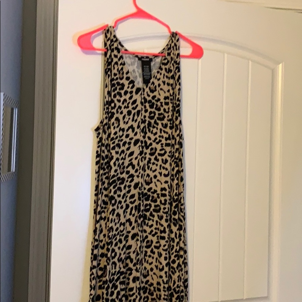 Knee length leopard dress